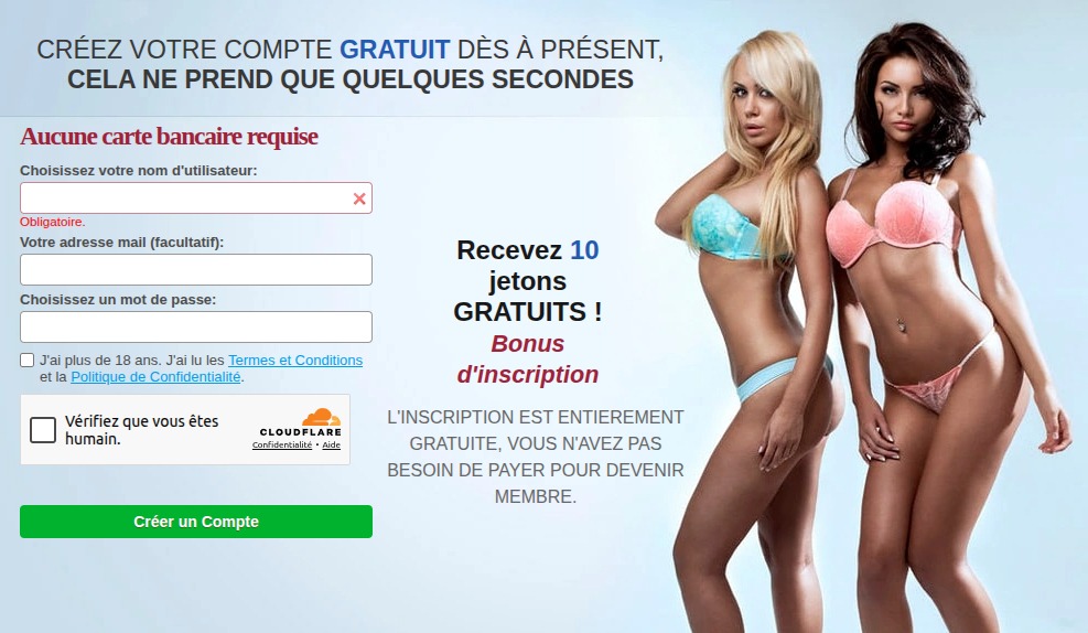 RoyalCams : inscription